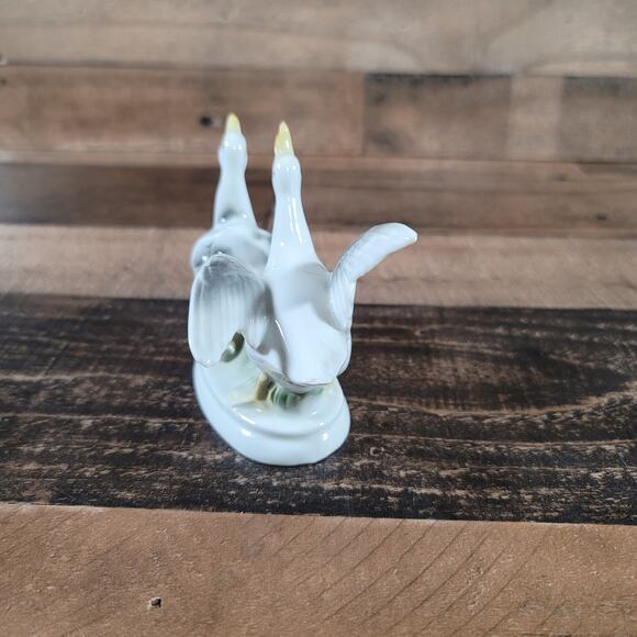 Vintage Gerold Porzellan Bavaria Western Germany 2 Geese 3 1/2" Figurine - Picture 7 of 10